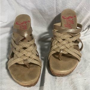 Jute and Gold Jellypop Wedge